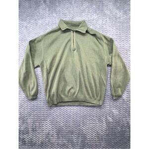 Tommy Bahama‎ Mens 1/4 Zip Pullover Sweater Sage Green Ribbed Collared
